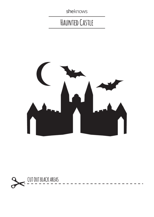 Haunted Castle Pumpkin Carving Templates Printable pdf