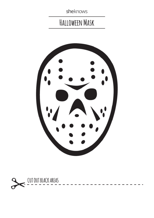 Halloween Mask Template Printable pdf