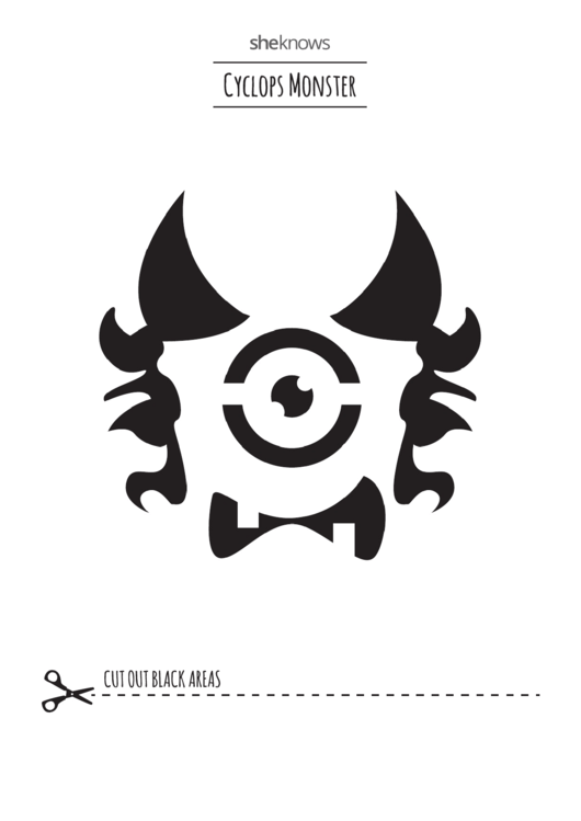 Cyclops Monster Pumpkin Carving Templates Printable Pdf Download