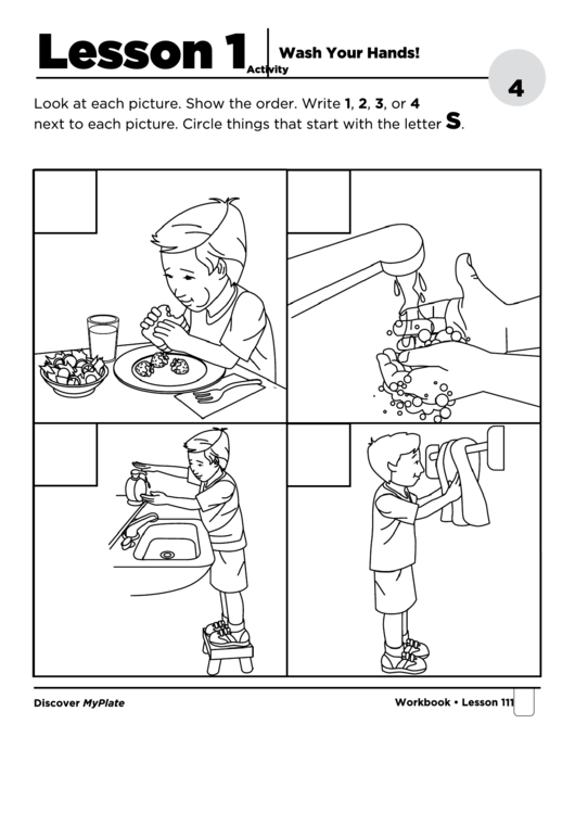 Wash Your Hands! Worksheets Printable pdf