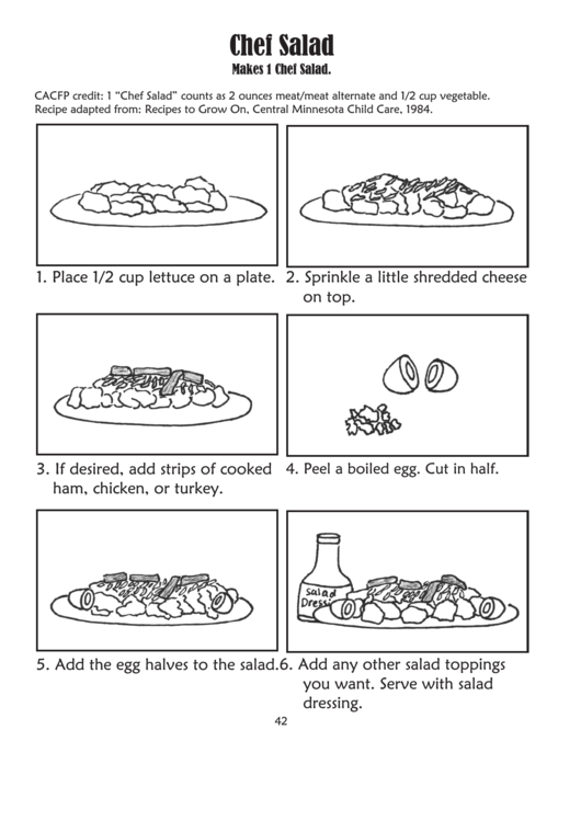 Chef Salad (Kids Activity Sheet) Printable pdf