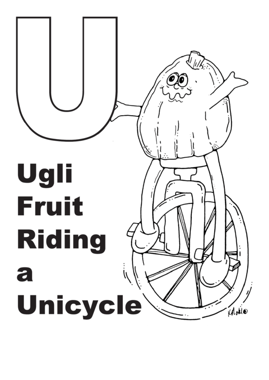 Ugli Fruit Riding A Unicycle