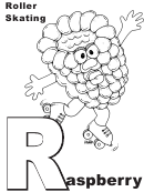 Raspberry Letter R Template