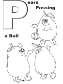 Pears Letter P Template