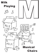 Milk Letter M Template