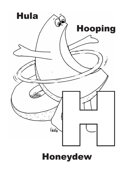 Honeydew Letter H Template