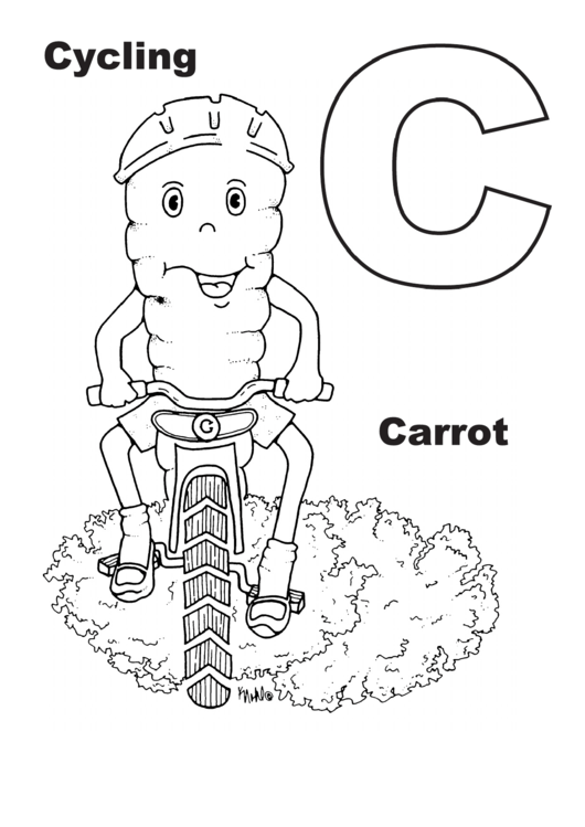 Cycling Letter C Template