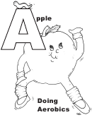 Apple Letter A Template