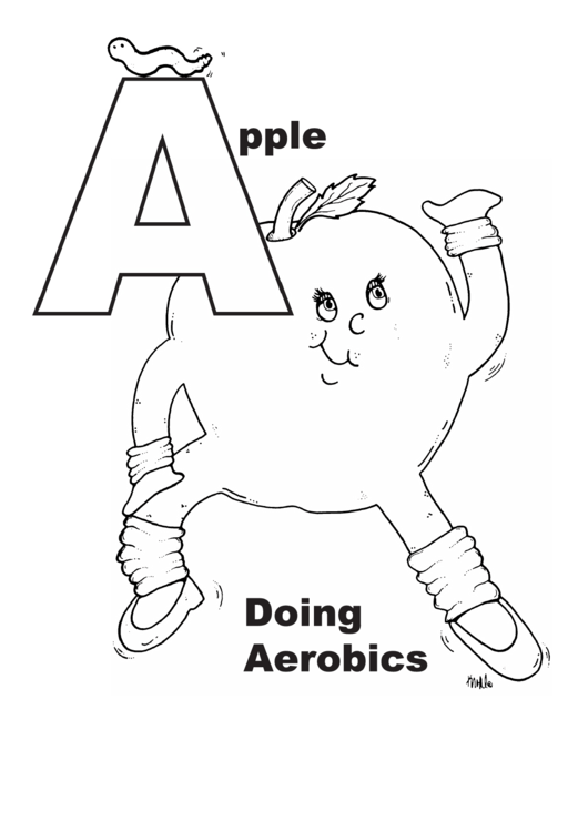 Apple Letter A Template