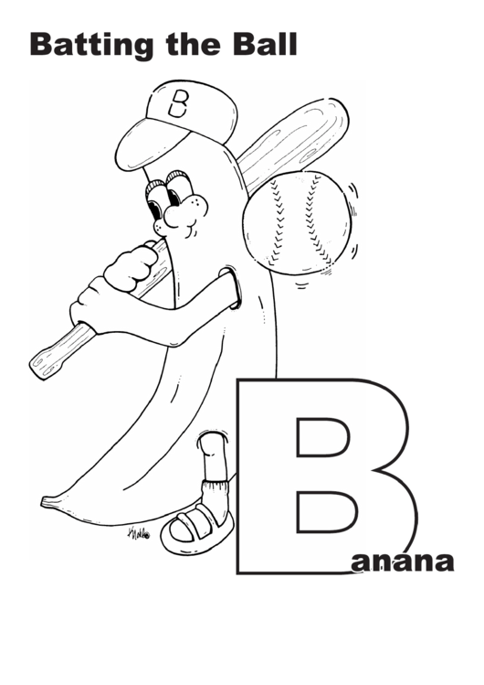 Banana Letter B Template