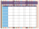 Weekly Goals Chore Chart
