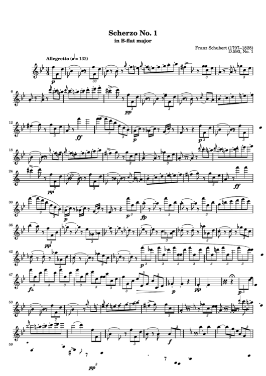 Scherzo No. 1 - Franz Schubert Sheet Music Printable pdf