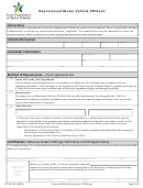Form Vtr-264 - Repossessed Motor Vehicle Affidavit