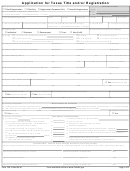 Form 130-u - Application For Texas Title And/or Registration