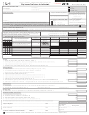 Form L-1 - City Income Tax Return For Individuals - 2016