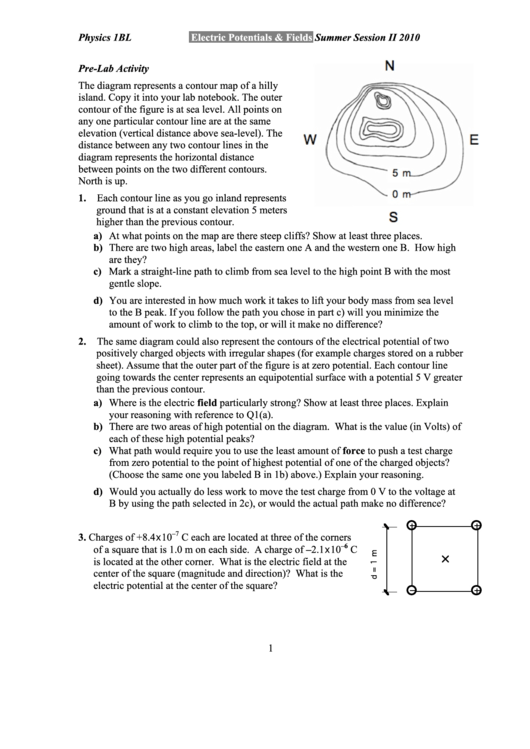 Physics 1bl Electric Potentials And Fields