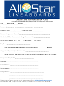 Credit Card Authorization Form - All Star Liveaboards