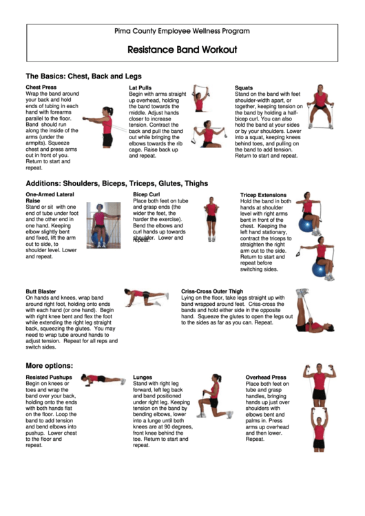 Resistance Band Workout Printable pdf