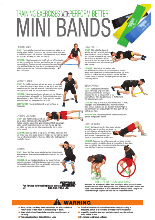 Resistance Band Exercise Chart printable pdf download