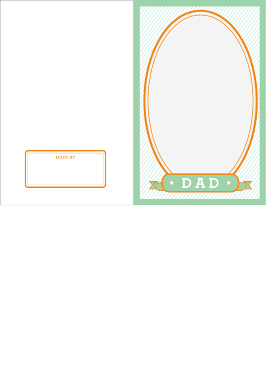 Fathers Day Card Template: Dad Profile Printable pdf