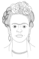 Frida Kahlo Coloring Sheet