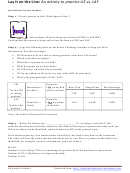 An Activity To Practice Lie Vs. Lay Lesson Plan Template