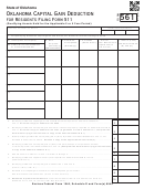 Fillable Form 561 - Oklahoma Capital Gain Deduction For Residents - 2014 Printable pdf