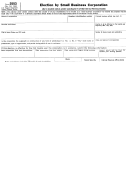 Form 2553 - Election By Small Business Corporation