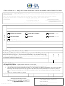 Oha Form W-9 - Request For Identification Number And Certification