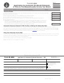 Form M-4868 - Application For Automatic Six-month Extension Of Time To File Massachusetts Income Tax Return