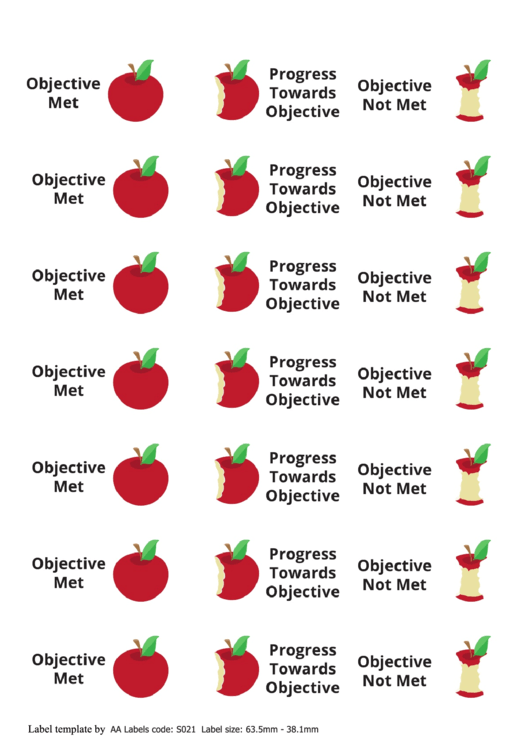 Label Template - Apples Printable pdf
