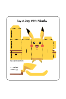 Pikachu Paper Toy Box Template