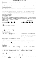 Core 3 Algebra Revision Notes Printable pdf