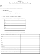 Cash Box Worksheet For Collected Money