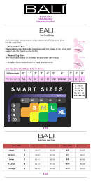 Bali Bra Size Chart Printable pdf