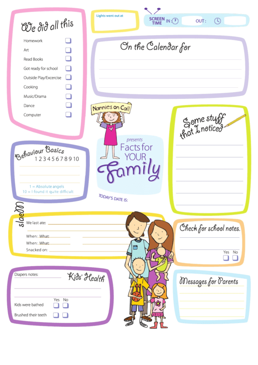 Family Planner Template Printable pdf