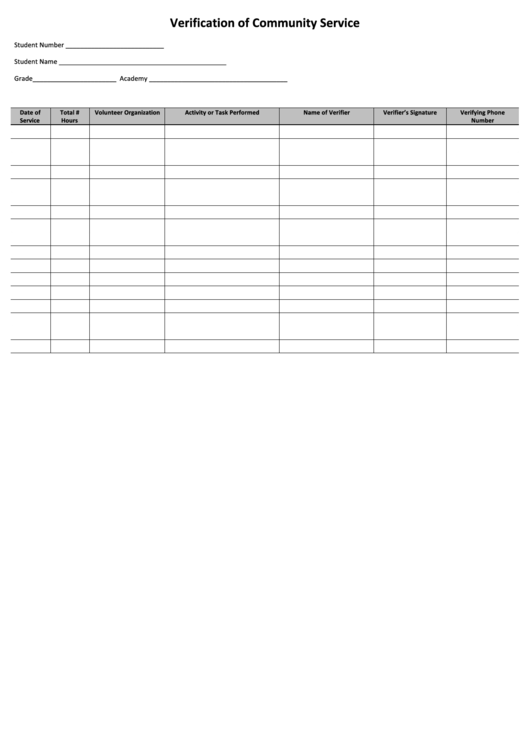 bright futures community service hours spreadsheet