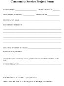 Community Service Project Form