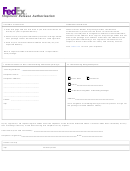 Fedex Shipment Signature Release Form - Release Forms