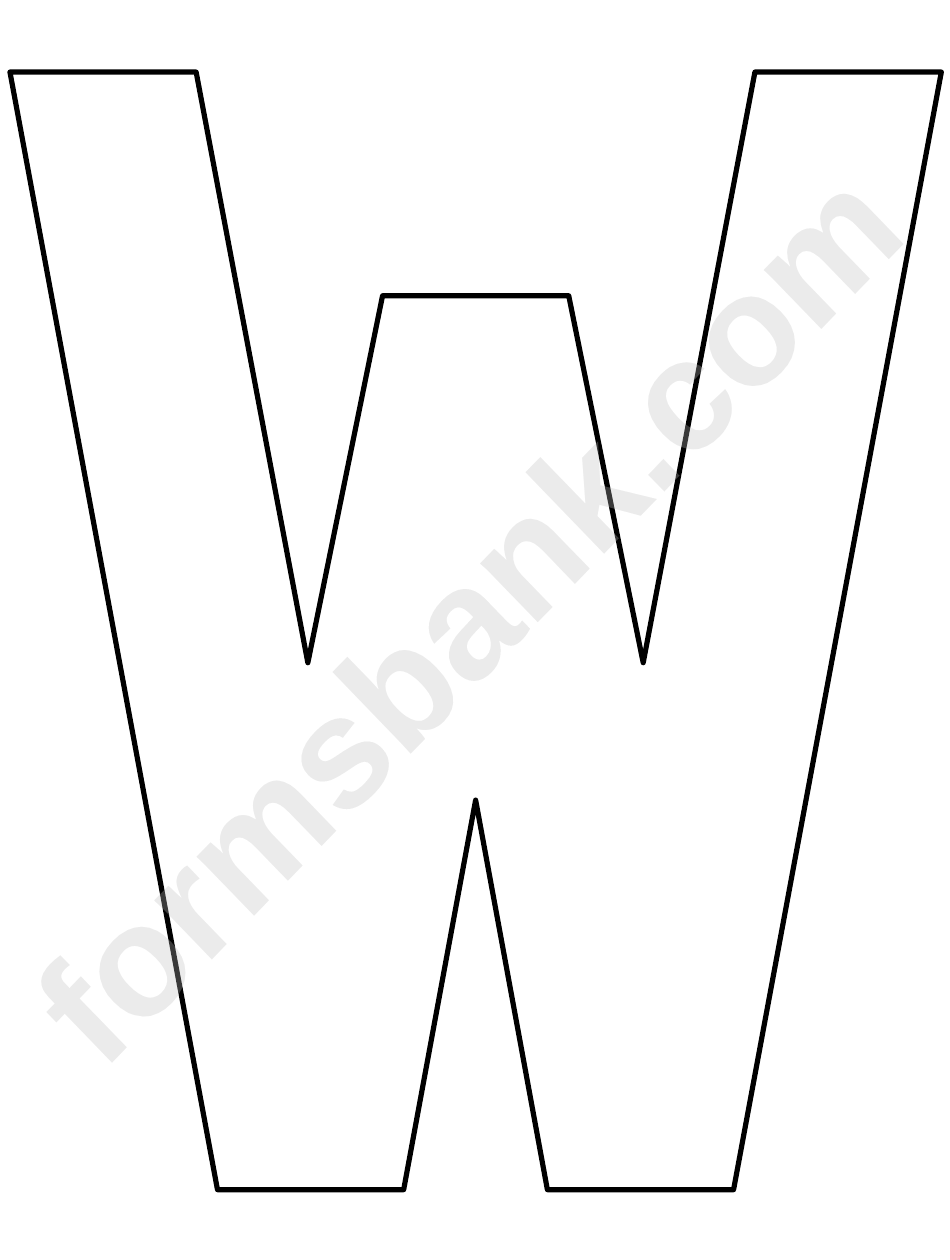 Letter W Template