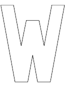 Letter W Template