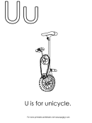 U Is For Unicycle