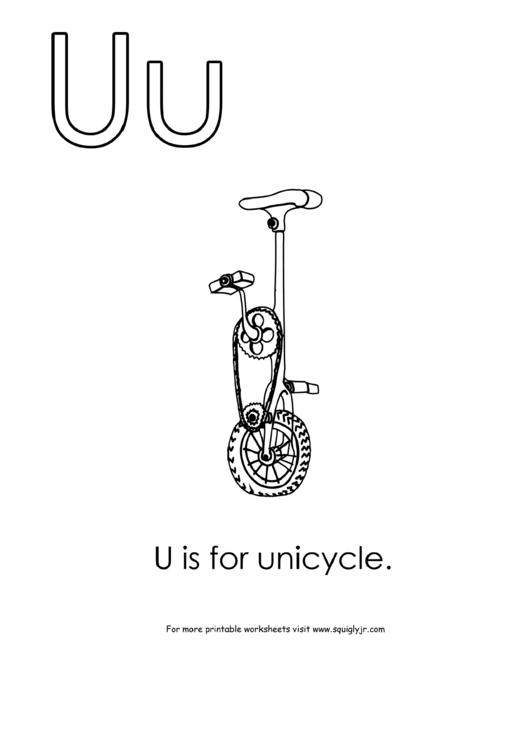 U Is For Unicycle
