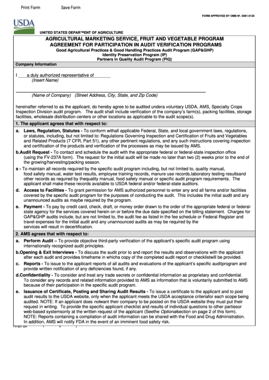 Fillable Form Approved By Omb No - Agricultural Marketing Service - Usda Printable pdf
