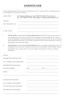 Guarantee Form - A1 Property Managers