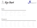Kapparel Size Chart