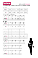 Desigual Woman Size Guide