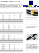 Pipe And Tube Sizing Guide