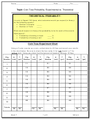 Coin Toss Probability Worksheets