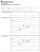 Evidence Of Insurability Form - Head Office Plans Printable pdf